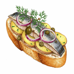 Bruschetta Hareng Fumé