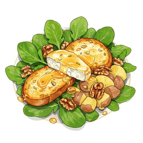Salade chèvre chaud